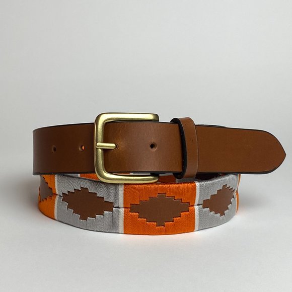 Gaucho Polo Belt - Orange Gray - Picture 1 of 5